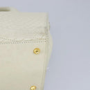 BALLY Hand Bag Leather Beige Gold Auth bs19978-15