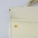 BALLY Hand Bag Leather Beige Gold Auth bs19978-16