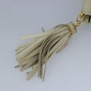 BALLY Hand Bag Leather Beige Gold Auth bs19978-10