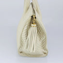 BALLY Hand Bag Leather Beige Gold Auth bs19978-3