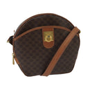 CELINE Macadam Canvas Umhängetasche PVC Leder Braun Gold Auth bs19980-1