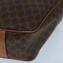CELINE Macadam Canvas Shoulder Bag PVC Leather Brown Gold Auth bs19980-11