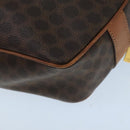 CELINE Macadam Canvas Shoulder Bag PVC Leather Brown Gold Auth bs19980-12