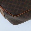 CELINE Macadam Canvas Shoulder Bag PVC Leather Brown Gold Auth bs19980-13