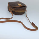 CELINE Macadam Canvas Shoulder Bag PVC Leather Brown Gold Auth bs19980-6