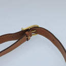 CELINE Macadam Canvas Shoulder Bag PVC Leather Brown Gold Auth bs19980-7