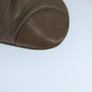 Salvatore Ferragamo Gancini Shoulder Bag Leather Brown Silver Auth bs19987-17