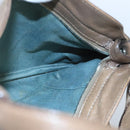 Salvatore Ferragamo Gancini Shoulder Bag Leather Brown Silver Auth bs19987-19