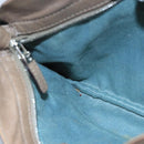 Salvatore Ferragamo Gancini Shoulder Bag Leather Brown Silver Auth bs19987-20