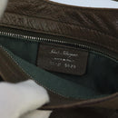 Salvatore Ferragamo Gancini Shoulder Bag Leather Brown Silver Auth bs19987-12