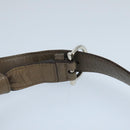 Salvatore Ferragamo Gancini Shoulder Bag Leather Brown Silver Auth bs19987-14