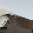 Salvatore Ferragamo Gancini Shoulder Bag Leather Brown Silver Auth bs19987-8