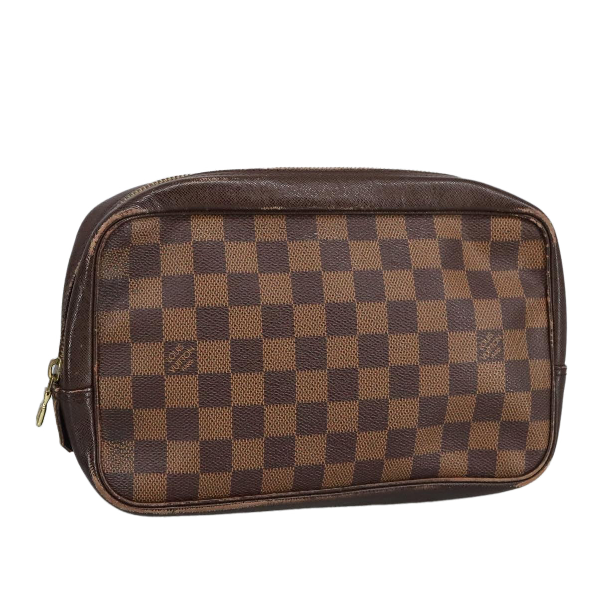 LOUIS VUITTON Damier Ebene Trousse Toilette 25 Clutch Bag N47624 LV Auth bs19992