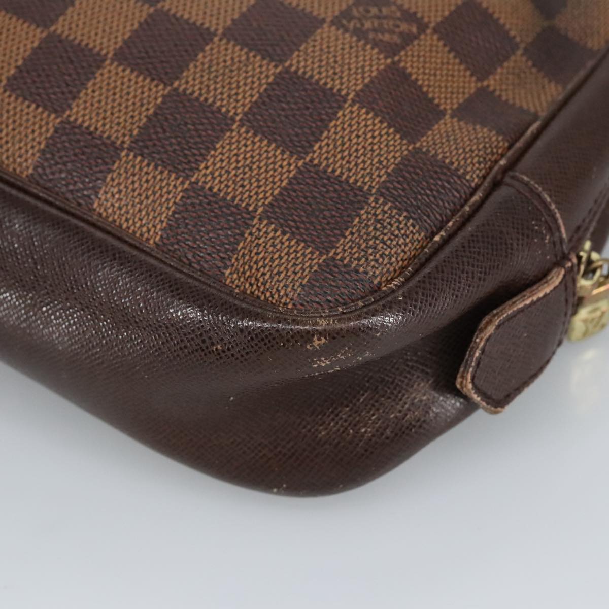 LOUIS VUITTON Damier Ebene Trousse Toilette 25 Clutch Bag N47624 LV Auth bs19992