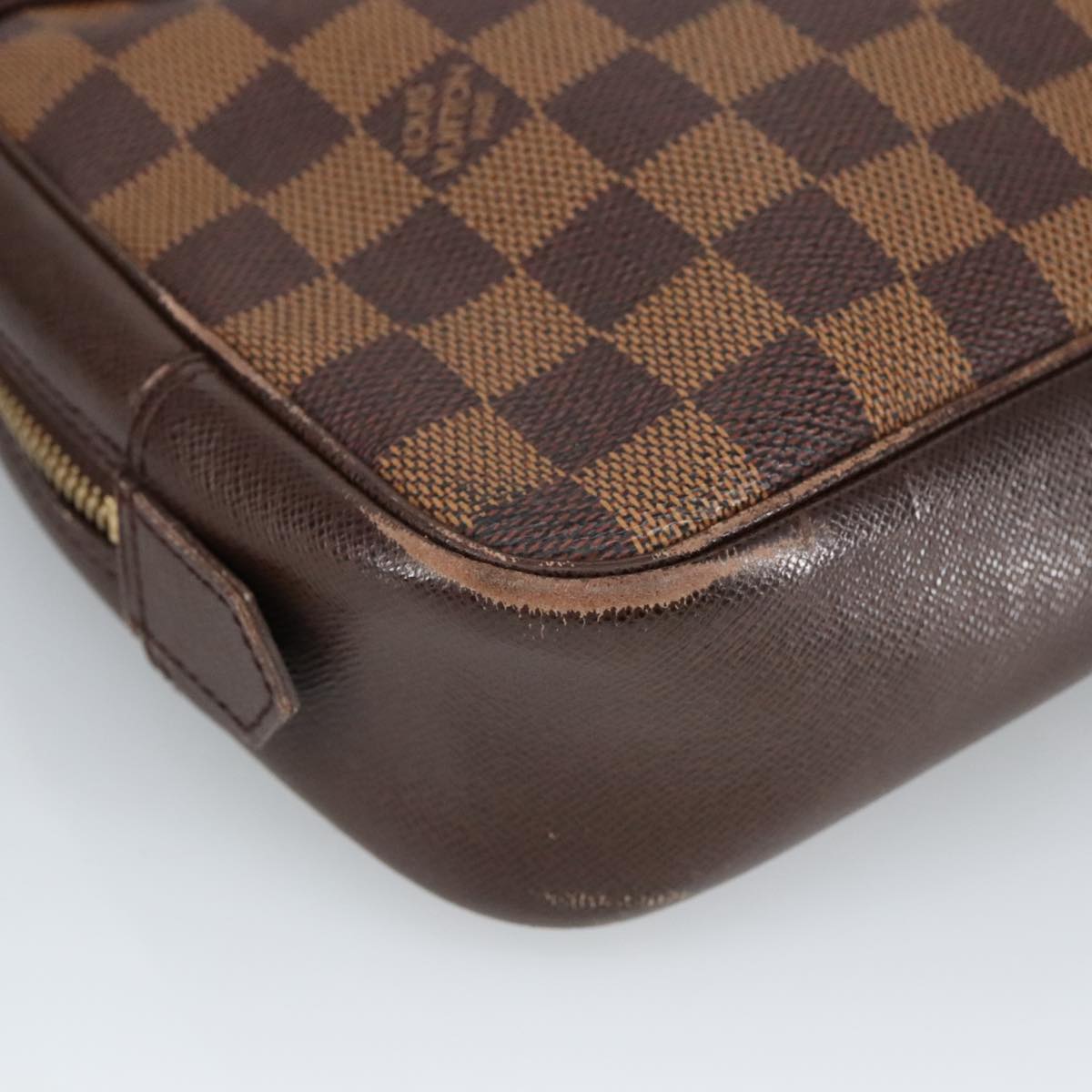 LOUIS VUITTON Damier Ebene Trousse Toilette 25 Clutch Bag N47624 LV Auth bs19992