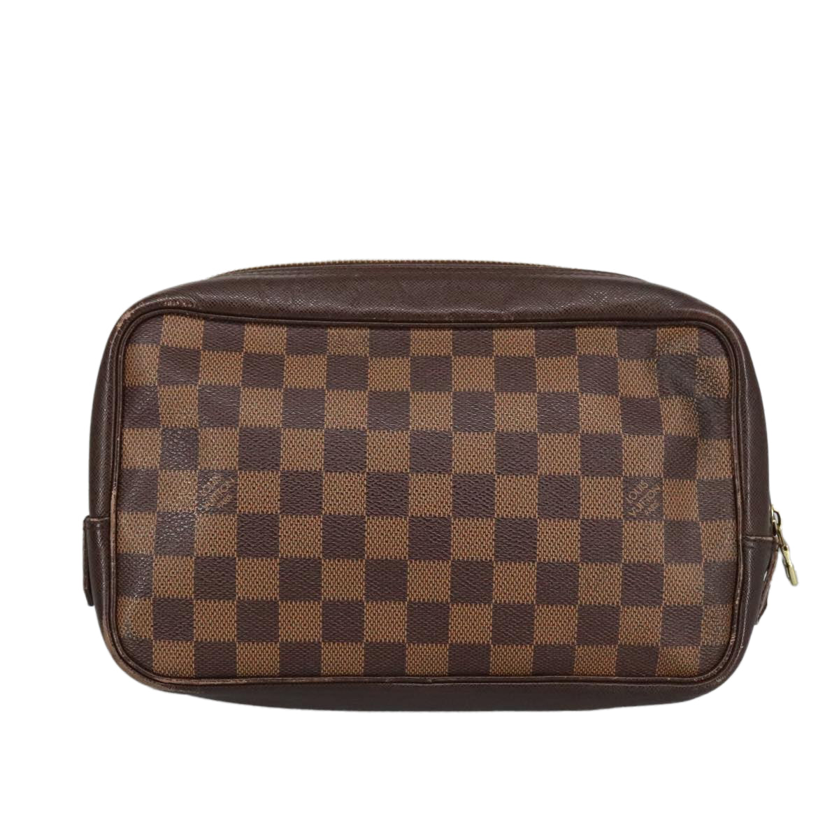 LOUIS VUITTON Damier Ebene Trousse Toilette 25 Clutch Bag N47624 LV Auth bs19992