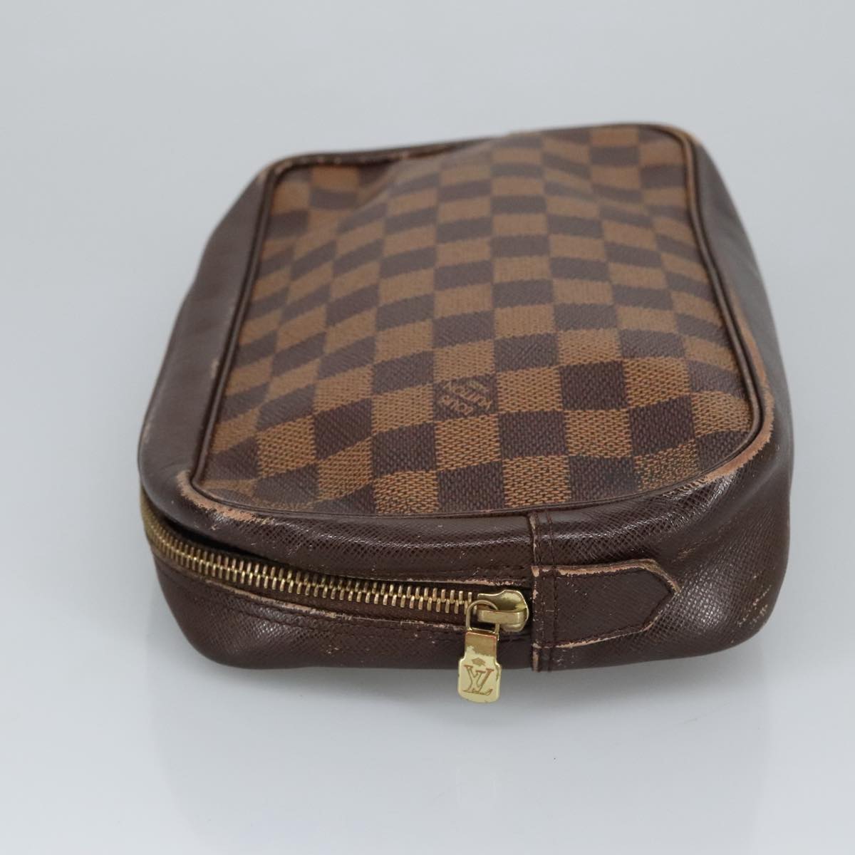 LOUIS VUITTON Damier Ebene Trousse Toilette 25 Clutch Bag N47624 LV Auth bs19992