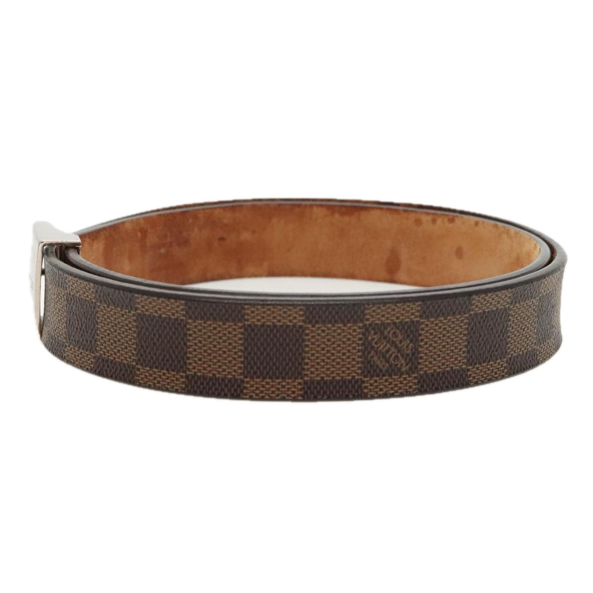 LOUIS VUITTON Damier Ebene Ceinture Carre Belt 40.2"" M6802V LV Auth bs19994