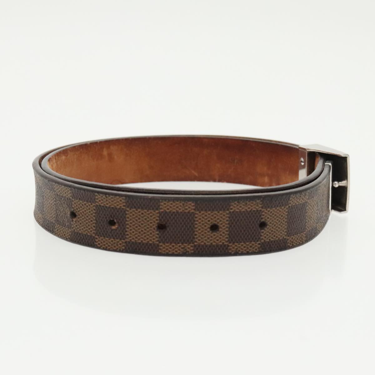 LOUIS VUITTON Damier Ebene Ceinture Carre Belt 40.2"" M6802V LV Auth bs19994