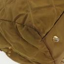 PRADA Chain Hand Bag Nylon Beige Gold Auth bs19999-9