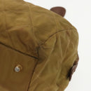 PRADA Chain Hand Bag Nylon Beige Gold Auth bs19999-14