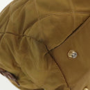 PRADA Chain Hand Bag Nylon Beige Gold Auth bs19999-15