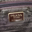 PRADA Chain Hand Bag Nylon Beige Gold Auth bs19999-19