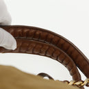 PRADA Chain Hand Bag Nylon Beige Gold Auth bs19999-8