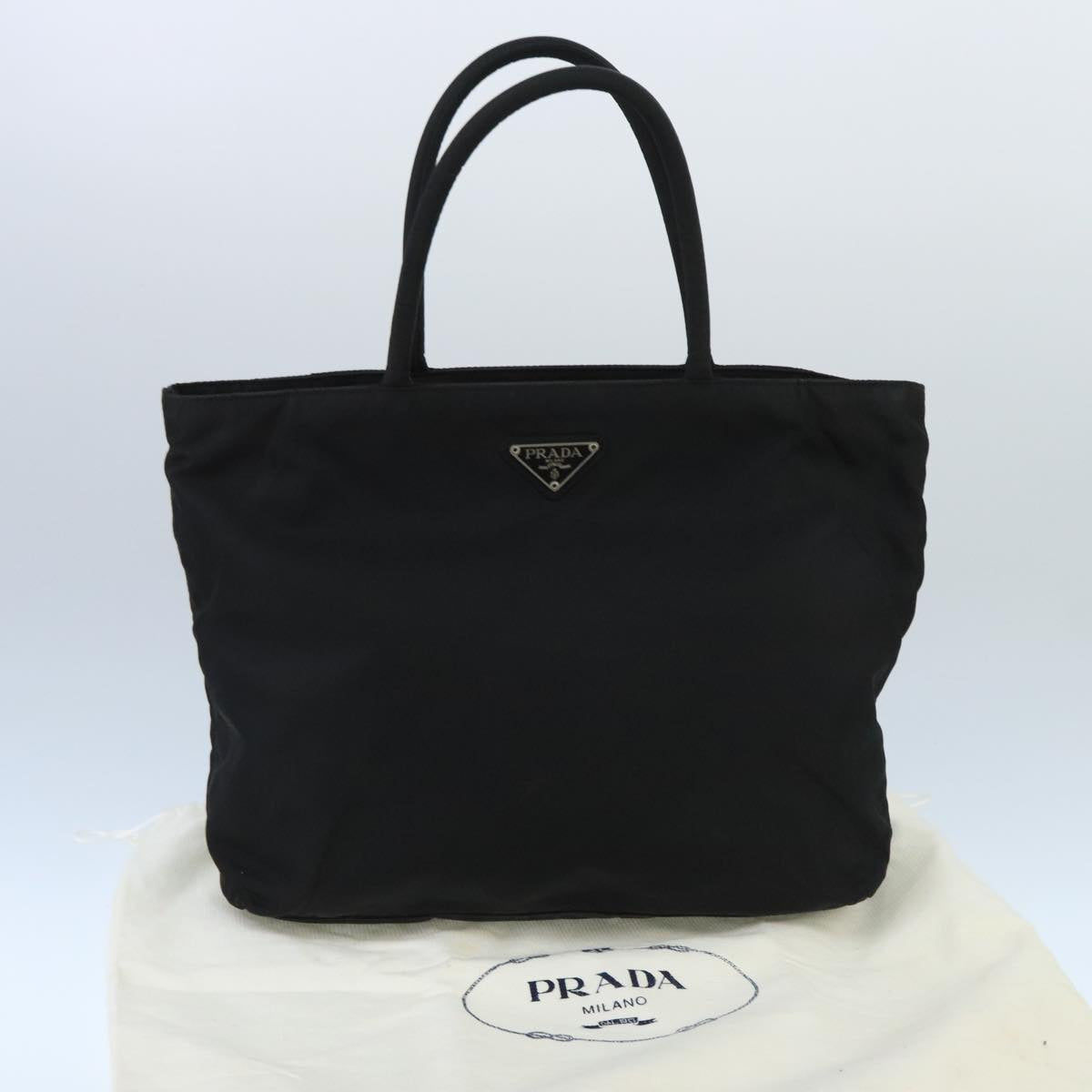 PRADA Hand Bag Nylon Black Auth bs20003