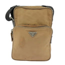PRADA Shoulder Bag Nylon Beige Auth bs20005-13
