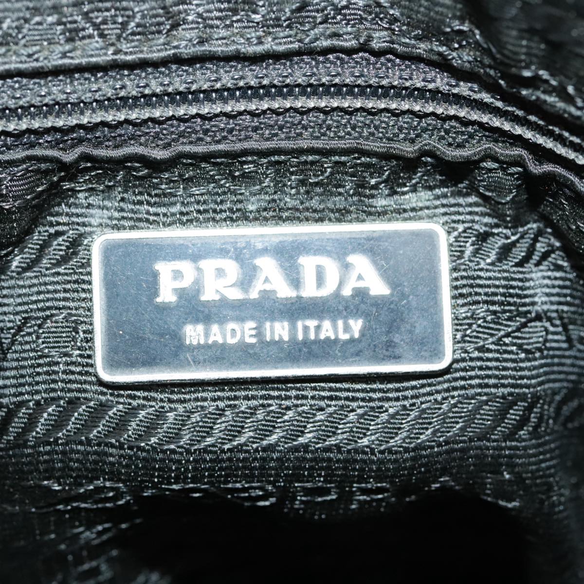 PRADA Shoulder Bag Nylon Beige Auth bs20005