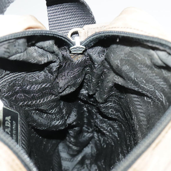 PRADA Shoulder Bag Nylon Beige Auth bs20005