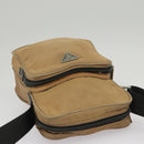 PRADA Shoulder Bag Nylon Beige Auth bs20005-6