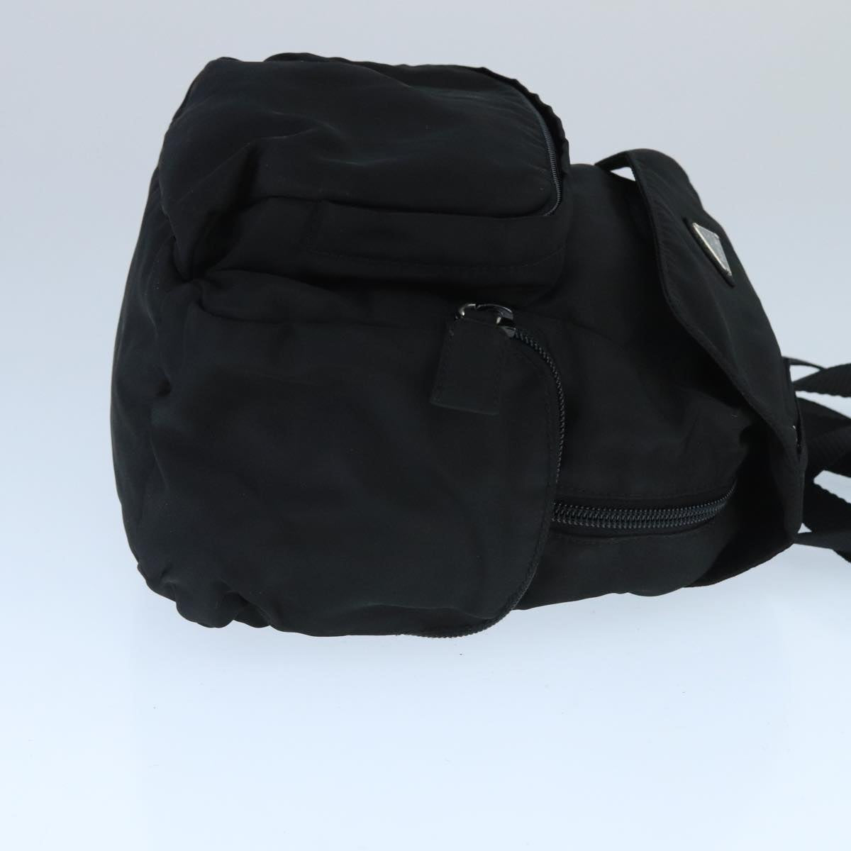 PRADA Backpack Nylon Black Silver Auth bs20007