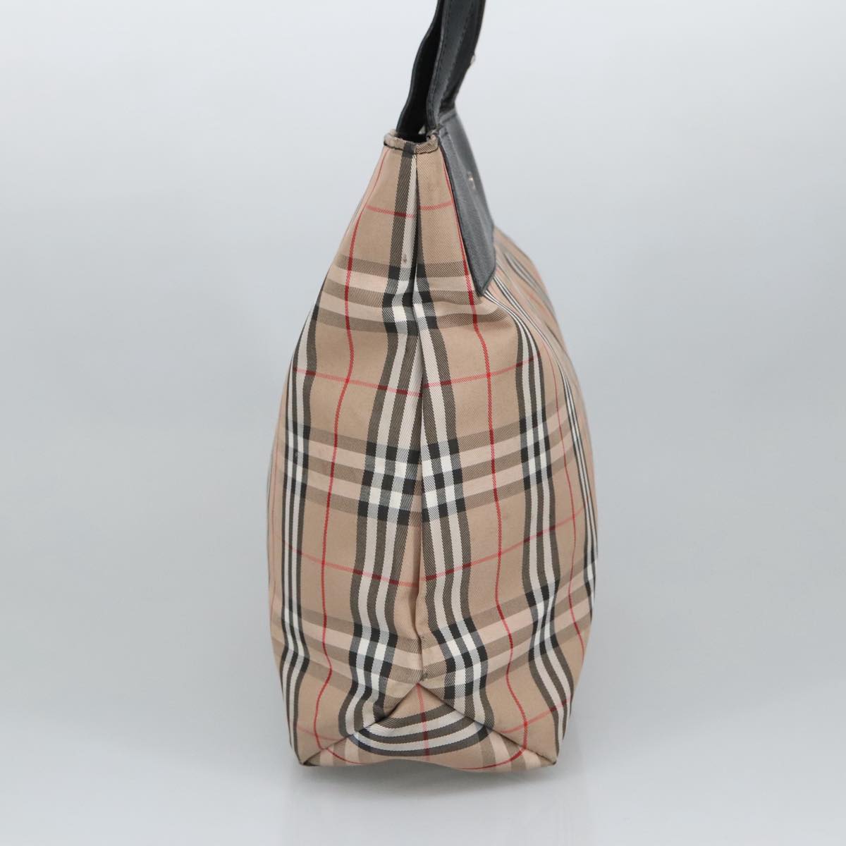 BURBERRY Nova Check Tote Bag Canvas Beige Auth bs20011