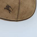 BURBERRY Blue Label Shoulder Bag Suede Brown Silver Auth bs20013-9