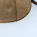 BURBERRY Blue Label Shoulder Bag Suede Brown Silver Auth bs20013-15