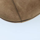 BURBERRY Blue Label Shoulder Bag Suede Brown Silver Auth bs20013-16