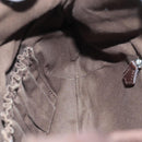 BURBERRY Blue Label Shoulder Bag Suede Brown Silver Auth bs20013-18