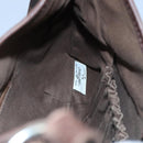 BURBERRY Blue Label Shoulder Bag Suede Brown Silver Auth bs20013-19