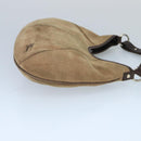 BURBERRY Blue Label Shoulder Bag Suede Brown Silver Auth bs20013-3