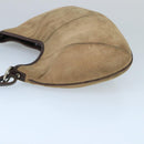 BURBERRY Blue Label Shoulder Bag Suede Brown Silver Auth bs20013-4