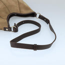 BURBERRY Blue Label Shoulder Bag Suede Brown Silver Auth bs20013-7