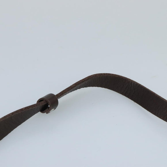 BURBERRY Blue Label Shoulder Bag Suede Brown Silver Auth bs20013