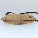 BURBERRY Blue Label Shoulder Bag Suede Brown Silver Auth bs20013-5