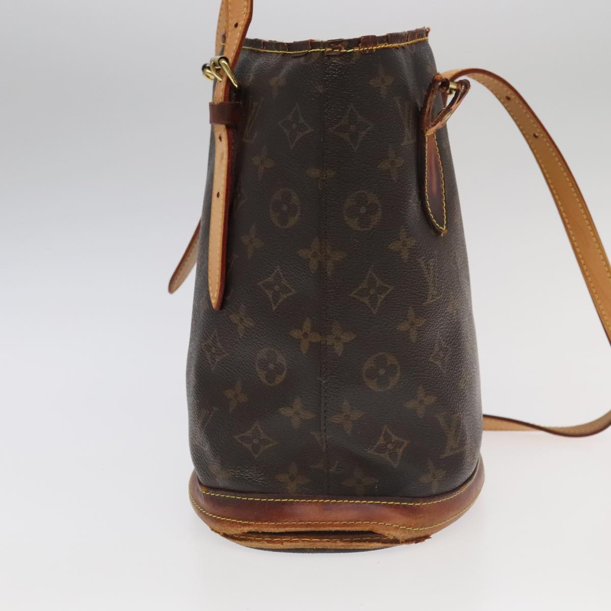 LOUIS VUITTON Monogram Bucket PM Shoulder Bag M42238 LV Auth bs20014