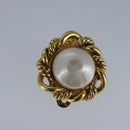 CHANEL Earring metal Gold CC Auth bs20026-12