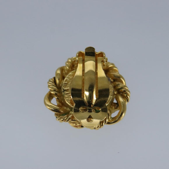 CHANEL Earring metal Gold CC Auth bs20026