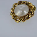 CHANEL Earring metal Gold CC Auth bs20026-14