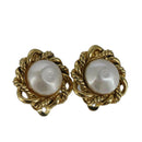 CHANEL Earring metal Gold CC Auth bs20026-1
